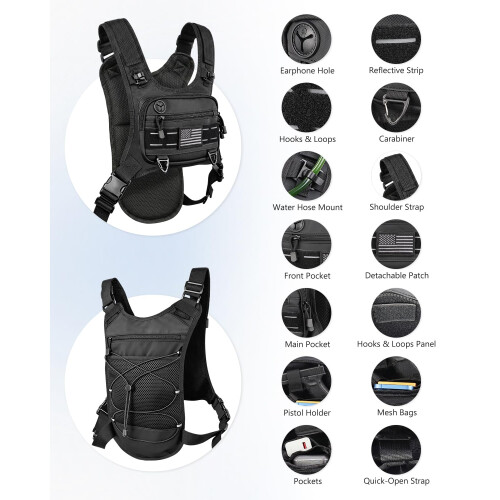 Hydration Backpack with 2L Water Bladder, Water Backpack for Hiking 1