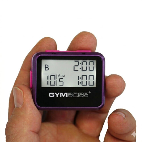 Gymboss Interval Timer and Stopwatch - Violet/Pink Metallic Gloss 1