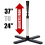 Portable Adjustable Height 24"-37" Baseball/Softball Batting Tee 2