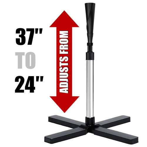 Portable Adjustable Height 24"-37" Baseball/Softball Batting Tee 1