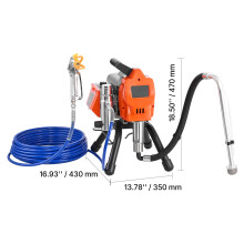 SucceBuy spuitpistool op standaard, 3000psi, 1500W met wielen en metalen frame voor muren en hekken