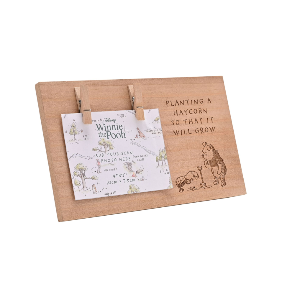 Winnie The Pooh Scan Frame Baby Keepsakes Wood Brown - Image 3