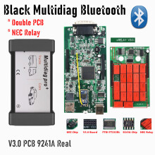 Multidiag Pro 2021.11 OBD2 Diagnose-Scanner, Bluetooth, für PKW und LKW, Rot