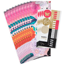 Hallmark Florales Seidenpapier mit Aufklebern (10 Blatt Seidenpapier, 4 Blatt Aufkleber) für Valentinstag, Geburtstag, Geschenke