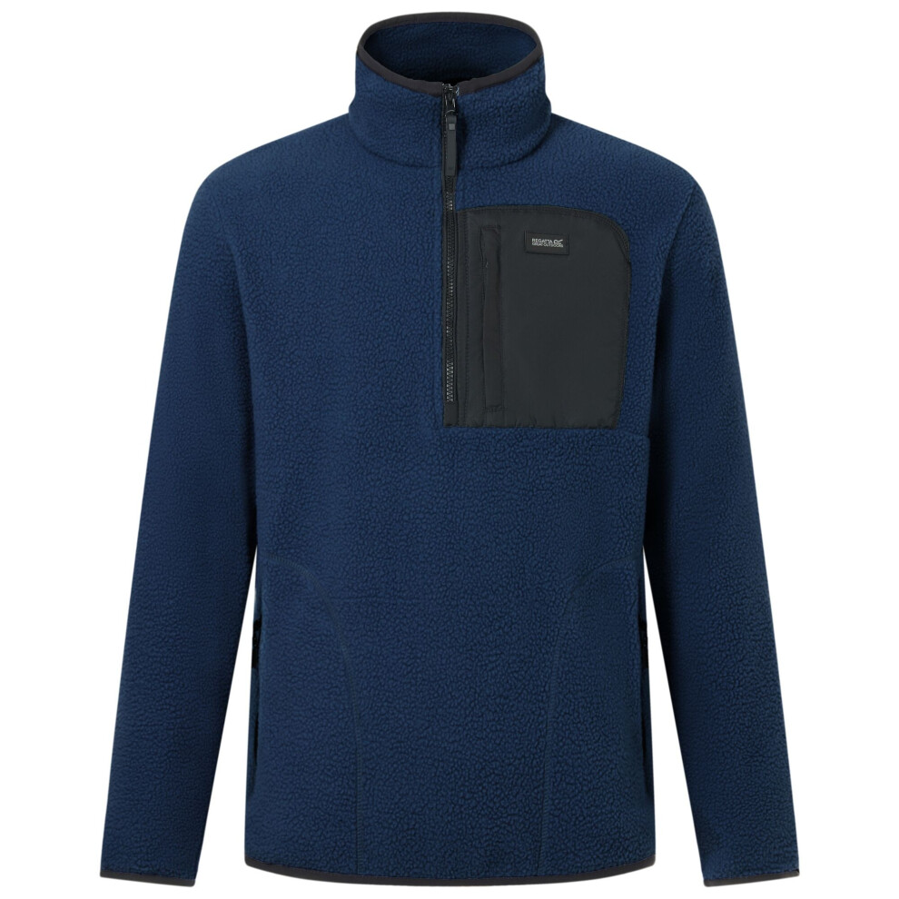 Regatta (Xl, Navy/Black) Mens Frankie Borg Quarter Zip Fleece Jacket