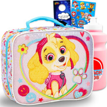 Paw Patrol Lunchbox voor Meisjes - Bundel met Skye Lunchtas en Herbruikbare Waterfles, Stickers, Meer