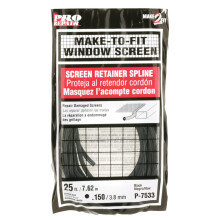 Prime-Line P 7533 Bildschirm-Retainer-Spline, 0,150 Zoll, 25 Fuß, Schwarz (1 Rolle)