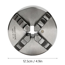 4-leuatitsinen itsekeskittävä sorapää, 125 mm, teräs ja rauta, CNC- ja sorvauskoneisiin
