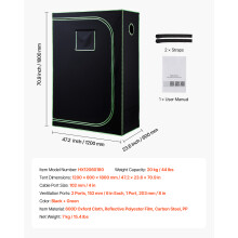 SucceBuy Pflanzenzelt, Indoor Grow Tent Kit mit Belüftungssystem und Metallrahmen, 120x60x180cm