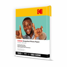 Kodak Snapshot 180 Gsm 4R (4X6) Glänzendes Fotopapier - Wasserfest, 100 Blatt, Kompatibel mit allen Tintenstrahldruckern