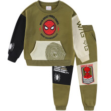 Marvel Spider-Man Jungen 2-teiliges Fleece Sweatshirt und Hosen Set für große Kinder