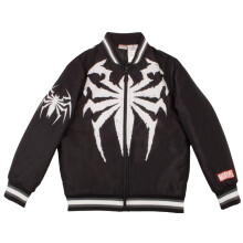 Marvel Venom Varsity Bomber Jassen voor Jongens Venom Logo Graphic Print (Zwart Maat 8)