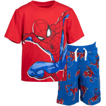 Marvel Avengers Spider-Man Jungen T-Shirt und Shorts Set Blau/Rot 4T
