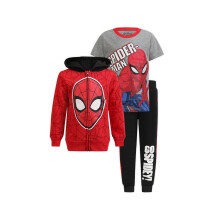 Marvel Spider-Man Jungen Kapuzenpullover, T-Shirt und Hose Set für Kleinkinder und große Kinder