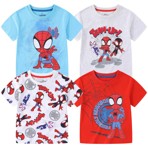 Marvel Marvel Spidey & His Amazing Friends Magliette per Bambini 4 Pack