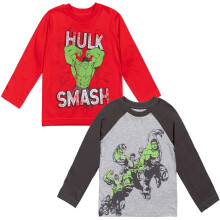 Marvel Avengers Hulk Magliette a Maniche Lunghe per Bambini 2 Pezzi 4T