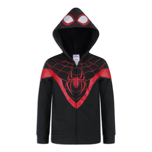 Marvel Marvel Miles Morales Spider-Man Jungen Zip-Up Kapuzenpullover Schwarz