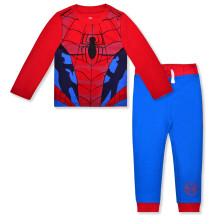 Marvel Spider-Man Jongens Langemouwen Shirt en Broek Set voor Peuters