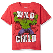 Marvel T-Shirt per Bambini The Incredible Hulk Wild Child (3T, Rosso Heather)