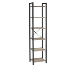Biblioteca - HELLOSHOP26 - 6 níveis - Cinza - 30 x 40 x 187,5 cm - Design contemporâneo