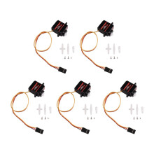Servo Micro-Coreless de 9g com Rotação de 180 Graus e Engrenagem de Plástico Branca para Carros, Aviões e Robôs de Controle Remoto.