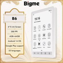 Bigme B6 E-Book-Reader, 6 Zoll E-Ink Bildschirm, 300PPI HD, Android 14 OS, 4GB+64GB Speicher