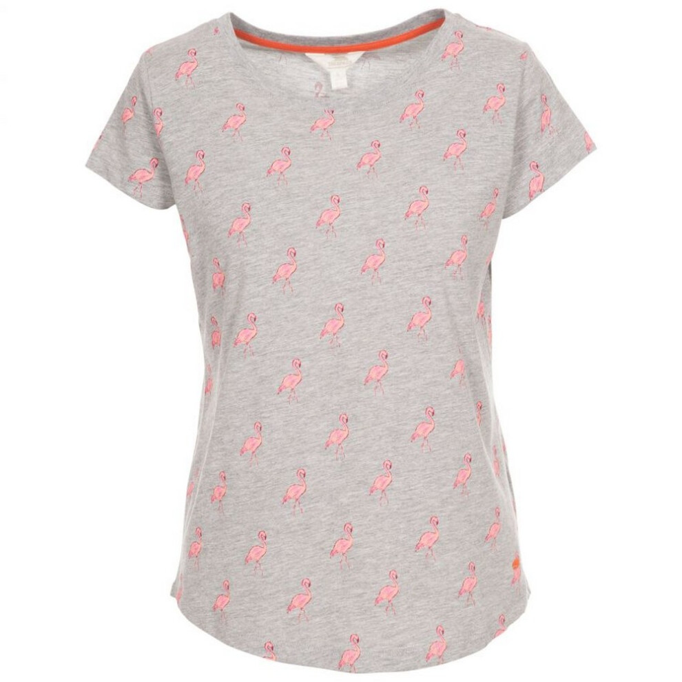 Trespass Women's Grey Carolyn Short Sleeved Patterned T-Shirt In | Size: 2XL - Image 4