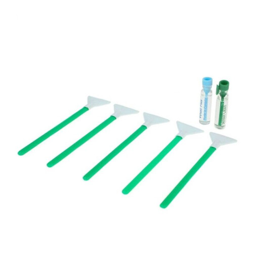 KIT DE LIMPEZA VISIBLEDUST Dual com 5 espátulas 1.0X Full Frame e frascos líquidos de 1 ml