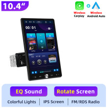 Podofo autoradio, 10,4 inch scherm, draadloos CarPlay en Android Auto, 1DIN, model 1511W