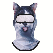 (B8) 3D Cat Animal Balaclava, Full Face Hood Ski Mask,Animal Face Cover for Skiing Motorcycle Motocross