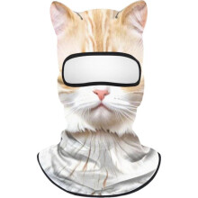 (A) 3D Cat Animal Balaclava, Polar Fleece Full Face Hood Mask, Ski Snowboard Motorcycle Motocross Hat