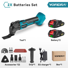 YOFIDRA Oszillierendes Multifunktionswerkzeug, Elektrische Säge, 6 Gänge, für 18V Akku