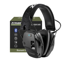 ZOHAN auriculares con protección auditiva, casco táctico con reducción activa de ruido, negro