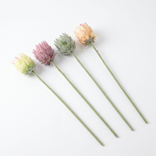 Homescapes Artificial Protea Stems, Set of 4, Multi-Colour (64cm)