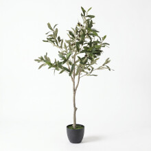 Artificial Potted Olive Tree with Moss, Green (100cm)