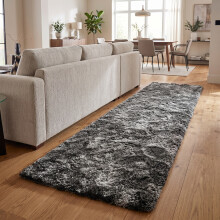 (Grey, 80 x 300 cm) Non-Slip Runner Rugs Bedroom Living Room Door Mats