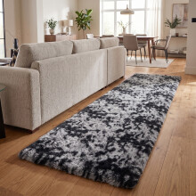 (Dark Grey- Tye Dye, 80 x 300 cm) Non-Slip Runner Rugs Bedroom Living Room Door Mats