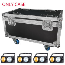 Fieryzeal kuljetuskotelo 4 kpl 200W LED COB Par-valoa varten, musta nahka