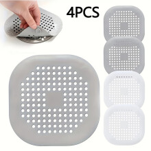 (Gray*2 White*2) Verstopfungssichere Abflussfilter für Küchen und Badezimmer, kompatibel mit Bodenabläufen und Waschbecken, fangen