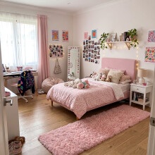 (80x300 cm (2ft 6in x 10ft)- Extra Large Runner Rug/Carpet) Pink Rugs Living Room Fluffy Shaggy Floor Area Rug