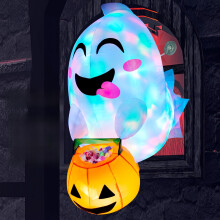 Joiedomi 4.5 ft Tall Halloween Inflatable Outdoor Decorations, Blow Up Halloween Yard Decorations Inflatable Window Ghost Decor, Blow Up Ghost with Ca