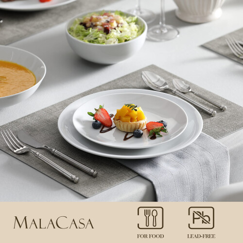 MALACASA Dinner Sets, 24-Piece Dinnerware Set Service for 6, Series Amelia 2
