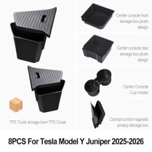 Aufbewahrungsbox für Tesla Model Y Juniper 2024-2026, wasserdicht aus TPE, mit Deckel
