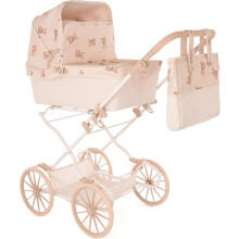 Roma Teddy Reborn Dolls Pram for Taller Children & Older Kids Aged 3-12 Years | Tall Toy Pushchair with Adjustable Handle (62.5-93cm), Vintage