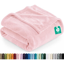 Utopia Bedding Ultra Soft Fleece Bed Blanket Full Size Pink (90x84 Inches)