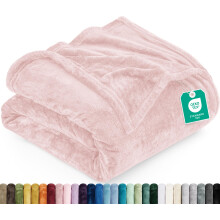 Utopia Bedding Soft Fleece Bed Blanket Queen Size Rose Pink (90x90 Inch)