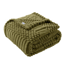 90x90 Inch Green Queen Large Blanket - Soft & Fluffy Fleece, Neutral Tan Color, Cute & Aesthetic, Perfect for Sofa, Couch, Bed, Living Room & Bedroom,