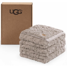 UGG Adalee King Blanket, Faux Fur Blanket for Bed, 110" x 90", Brown Oyster