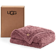 UGG Adalee Twin Blanket, Oversized Throw Blanket, 66" x 90", Red Gooseberry