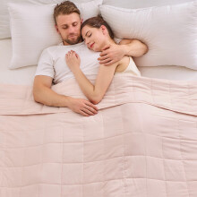 yescool King Size Weighted Blanket for Adults 25lbs, 80” x 87”, Pink